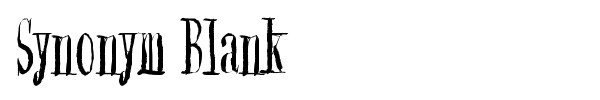 Synonym Blank font preview